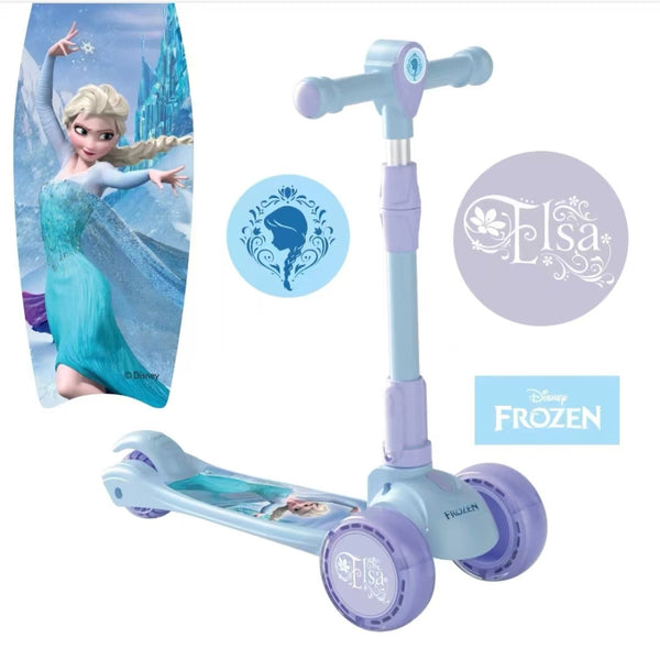 Παιδικό Πατίνι 3 Τροχών Frozen Elsa 3-6 Ετών με φώτα, μουσική και Ρυθμιζόμενο Τιμόνι Μπλε-Μωβ 103A-BLUE — χονδρική B2B Wholesale Trade