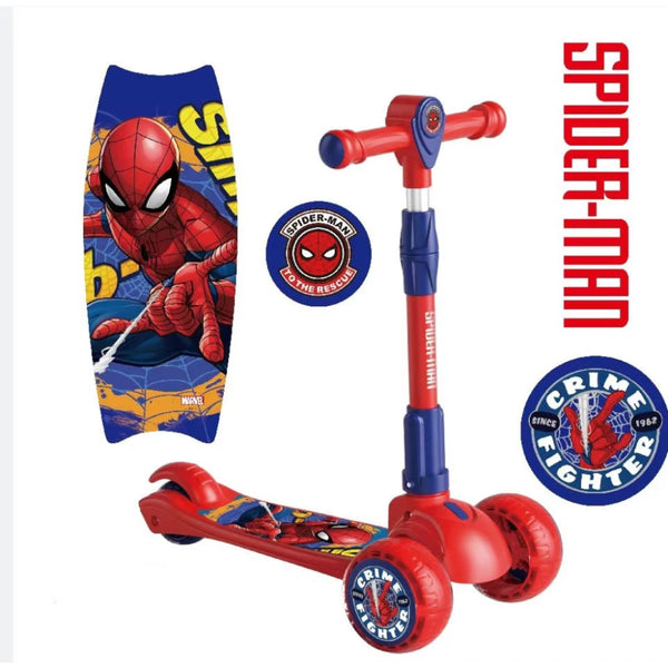 Παιδικό Πατίνι 3 Τροχών Spider-Man 3-6 Ετών με φώτα, μουσική και Ρυθμιζόμενο Τιμόνι Κόκκινο-Μπλε 103A-RED — χονδρική B2B Wholesale Trade