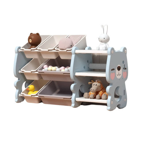 Πλαστική Βιβλιοθήκη Cute Bear Μπλε QD009-BLU — 1