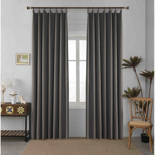 Κουρτίνα Σκίασης Σκούρο Καφέ με Τρέσα 270x270cm 6010-46 — 1