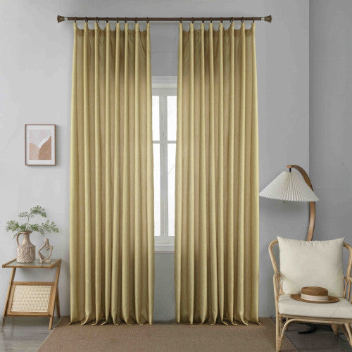 Κουρτίνα Σκίασης Κίτρινη με Τρέσα 270x280cm 6019-7 — 1