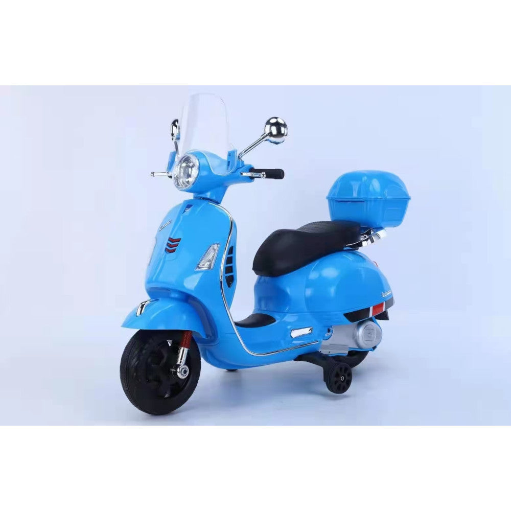 Ηλεκτροκίνητη Μηχανή Vespa  με , Φώτα LED και μουσική  Licensed original 6V Μπλε Q618-BLUE — 1