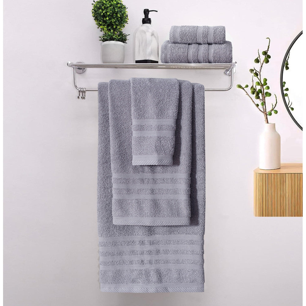 Πετσέτες Μπάνιου (Σετ 3τμχ) 100% Βαμβάκι Blanca Grey 500gsm — 1