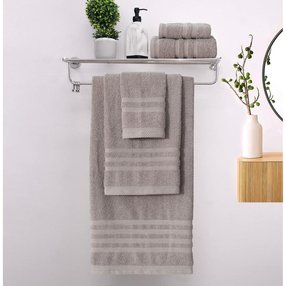 Πετσέτες Μπάνιου (Σετ 3τμχ) 100% Βαμβάκι Blanca Light Grey 500gsm — 1