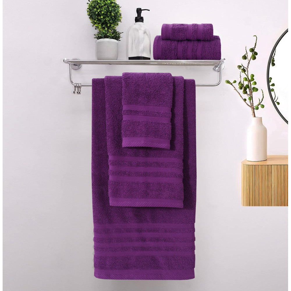 Πετσέτες Μπάνιου (Σετ 3τμχ) 100% Βαμβάκι Blanca Purple 500gsm — 1