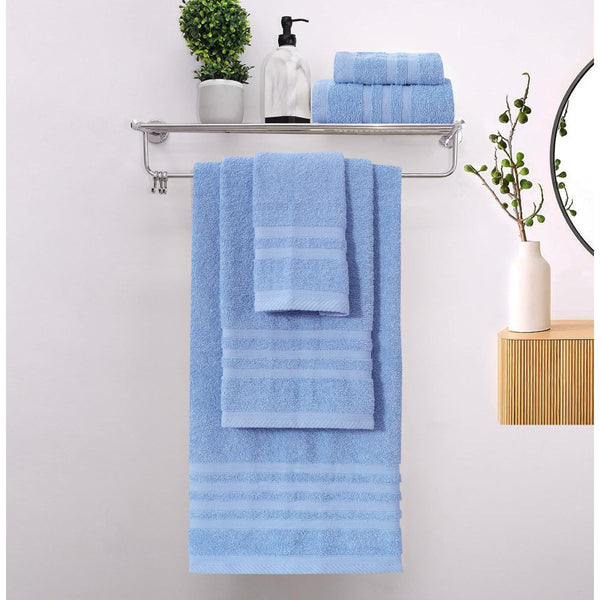 Πετσέτες Μπάνιου (Σετ 3τμχ) 100% Βαμβάκι Blanca Sky Blue 500gsm — χονδρική B2B Wholesale Trade