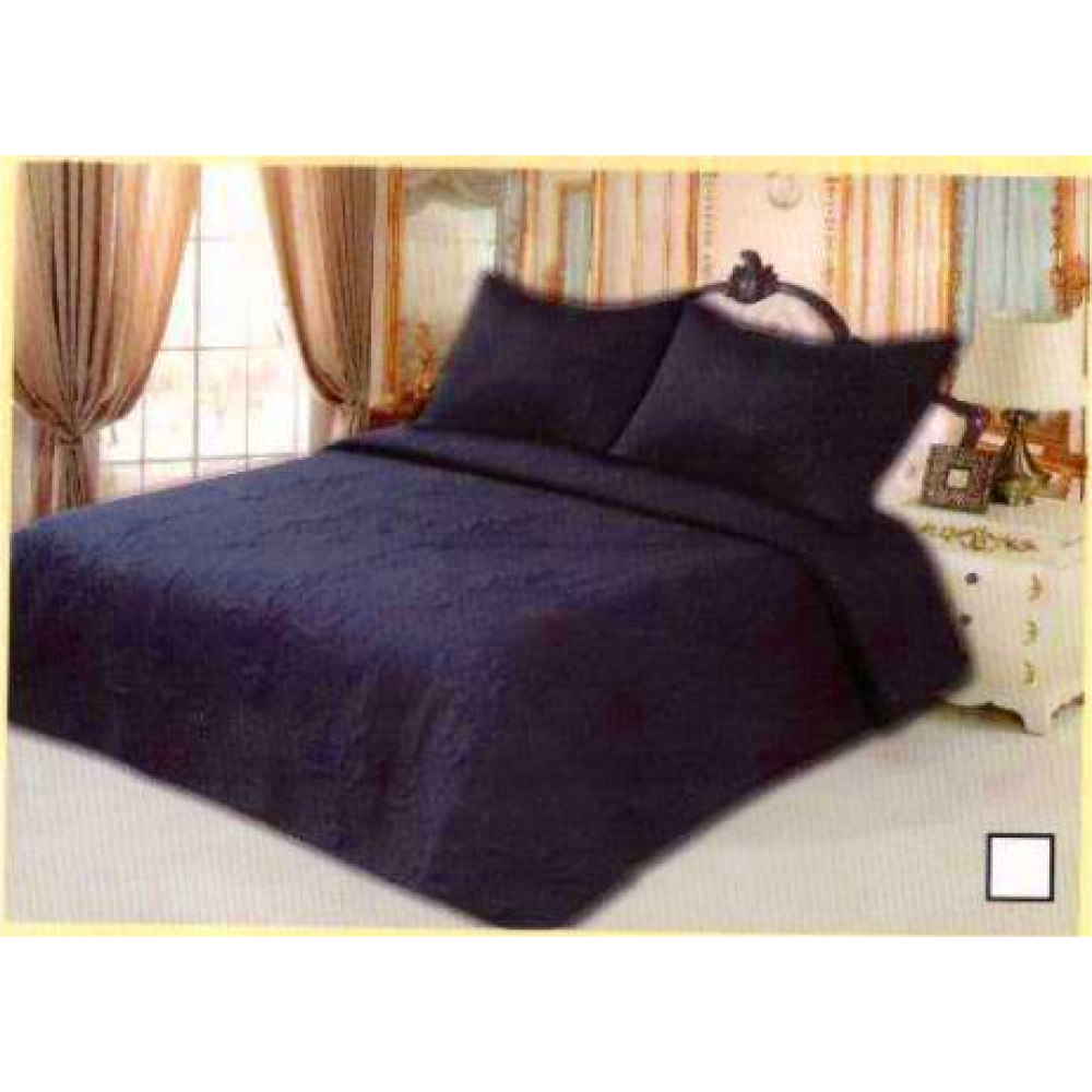 Σετ Κουβερλί (3τμχ) 100% Βαμβακερά Μπλε 220x240cm  BCS-023 — 1