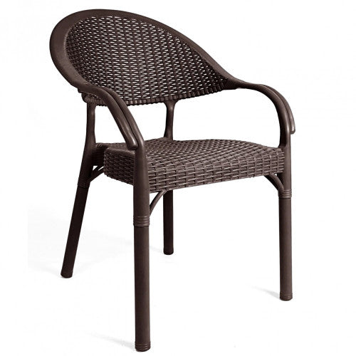 Πολυθρόνα Napoli Πολυπροπυλένιο Rattan NPL-02 Καφέ 58x56x84cm — χονδρική B2B Wholesale Trade