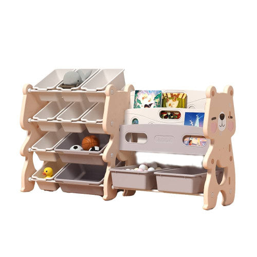 Πλαστική Βιβλιοθήκη Cute Bear Ροζ QD015-PN — 1