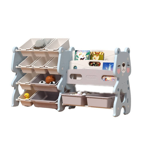 Πλαστική Βιβλιοθήκη Cute Bear Μπλε QD015-BLU — 1