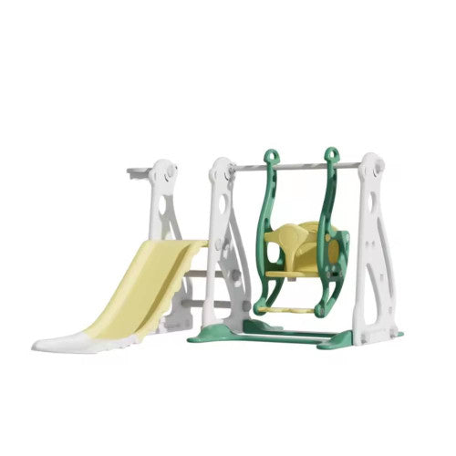 Πλαστική Τσουλήθρα Polar Bear Εσωτερικού Χώρου με Κούνια και Μπασκέτα Πράσινη BJX01-GRN — χονδρική B2B Wholesale Trade