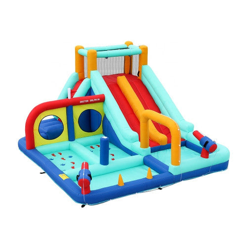 Φουσκωτό Τραμπολίνο Splash & Slide με Νεροπίστολα, Τσουλήθρα & Αναρρίχηση 450×375×215 cm — χονδρική B2B Wholesale Trade